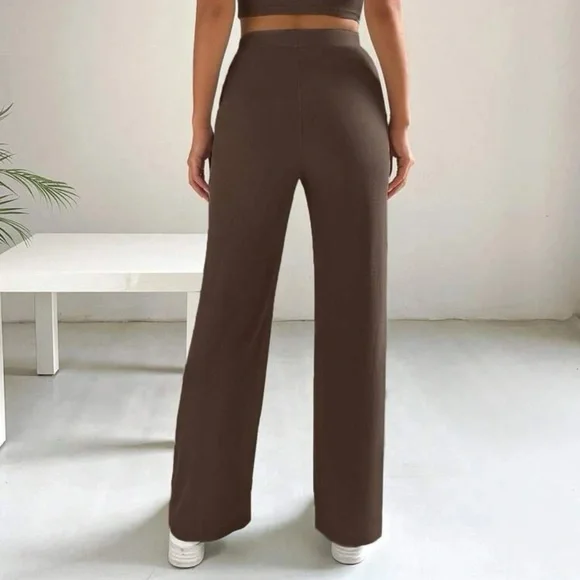 Crop Tee & Tie Waist Pants. - Picture 2 of 3